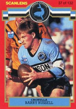 1986 Scanlens #37 Barry Russell Front